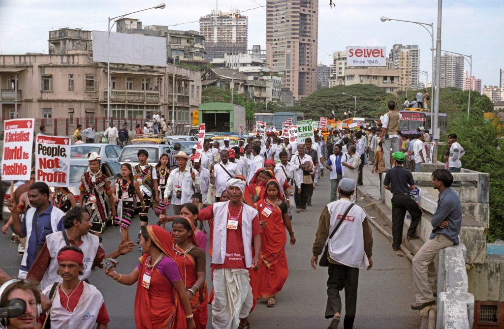 Adivasi demonstrieren in Mumbai für mehr Selbstbestimmung, Foto: Rainer Hörig
