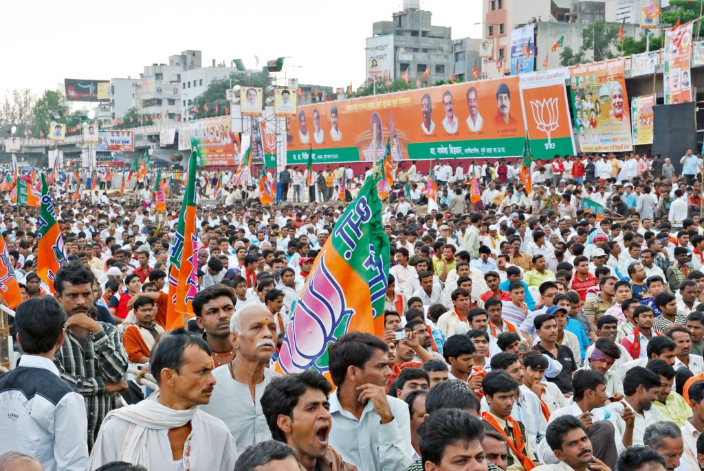 Wahlkampfveranstaltung der Hindu-Partei BJP, Foto: Rainer Hörig