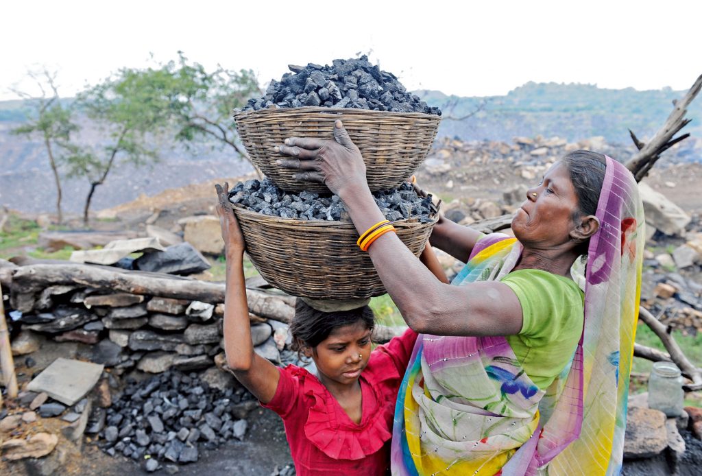 Kinderarbeit in einem Kohlebergwerk, Jharkhand, Foto: Jörg Böthling